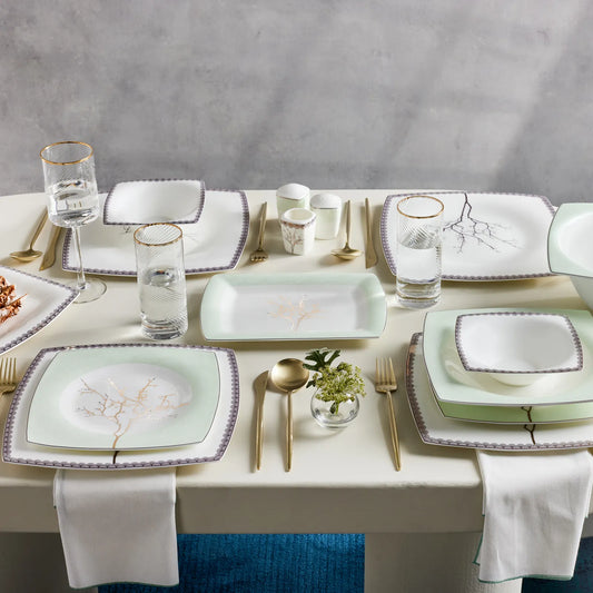 58 Pieces Square Dinner Set for 12 Persons
