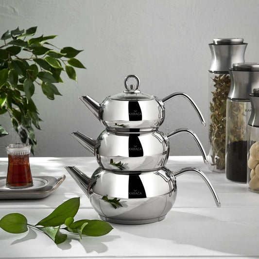 Turkish Tea Midi Teapot Set with Induction Base